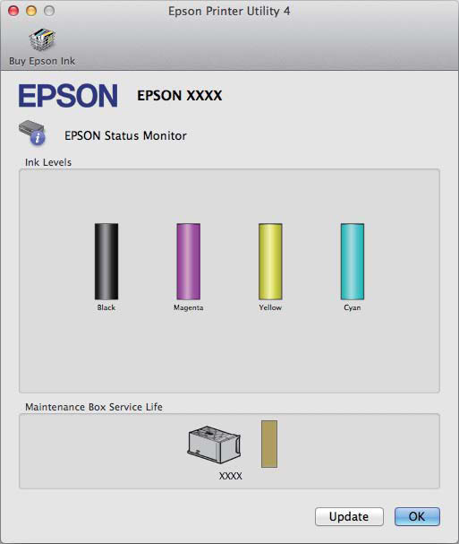 Rozwiązywanie problemów z drukowaniem/kopiowaniem B Kliknij ikonę EPSON Status Monitor. Wyświetlone zostanie okno dialogowe EPSON Status Monitor.