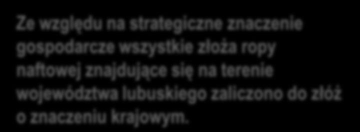 1.3. Stan zagospodarowania oraz zestawienie zasobów złóż ropy naftowej udokumentowanych w województwie lubuskim Lp. Nazwa złoża Stan zagosp. wydobywalne bilansowe Zasoby [tyś.