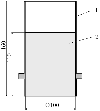 ARCHIWUM ODLEWNICTWA Forma doświadczalna Do wykonania form doświadczalnych wykorzystano standardową tuleję (fo r- mę) odlewniczą o wymiarach Ø 100x160mm, jedną z największych ze stosowanych w