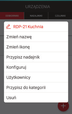 ZDALNA AKTUALIZACJA OPROGRAMOWANIA Odbiornik RDP-21 posiada wbudowany bootloader, który umożliwia zdalną zmianę oprogramowania z poziomu aplikacji EXTA LIFE.