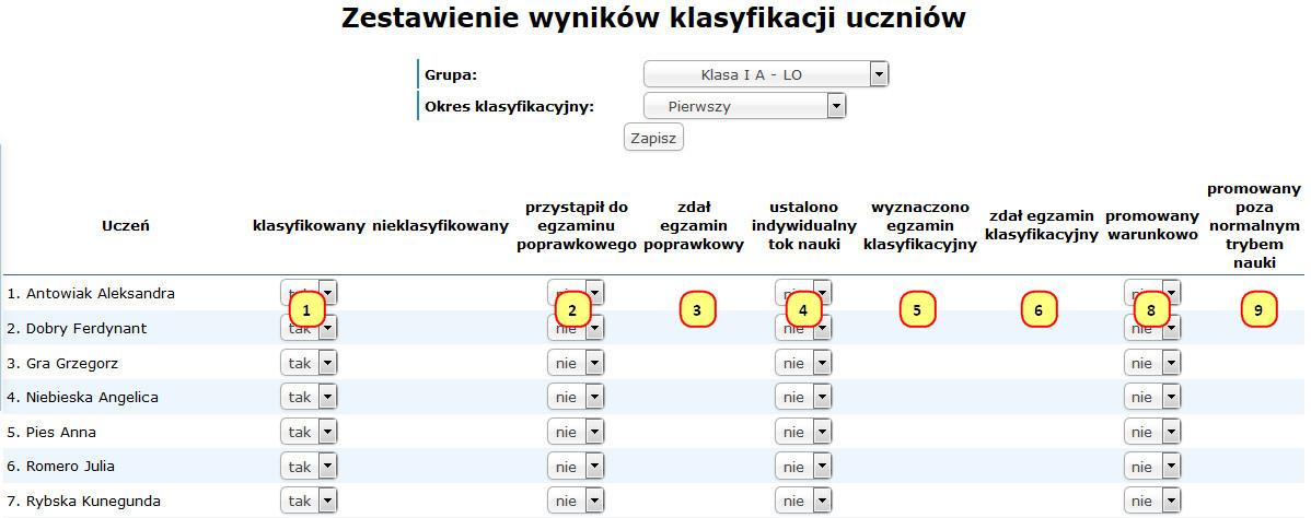 wyszarzone na kolejnym obrazku: W Przypadku tabelki w