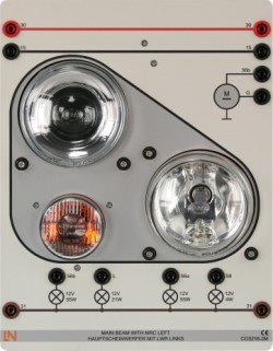 świateł postojowych, mijania, drogowych oraz kierunkowskazów (lewe) CO3216-2M 1 Kompletny moduł reflektora z regulowanym zasięgiem Napięcie robocze: 12 V Moduły robocze: silnik siłownika do
