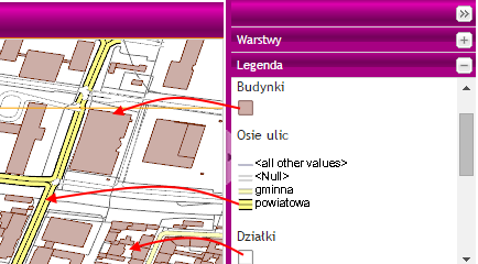 ustawienia suwaka: 100% - widoczne budynki 50% 0% - brak