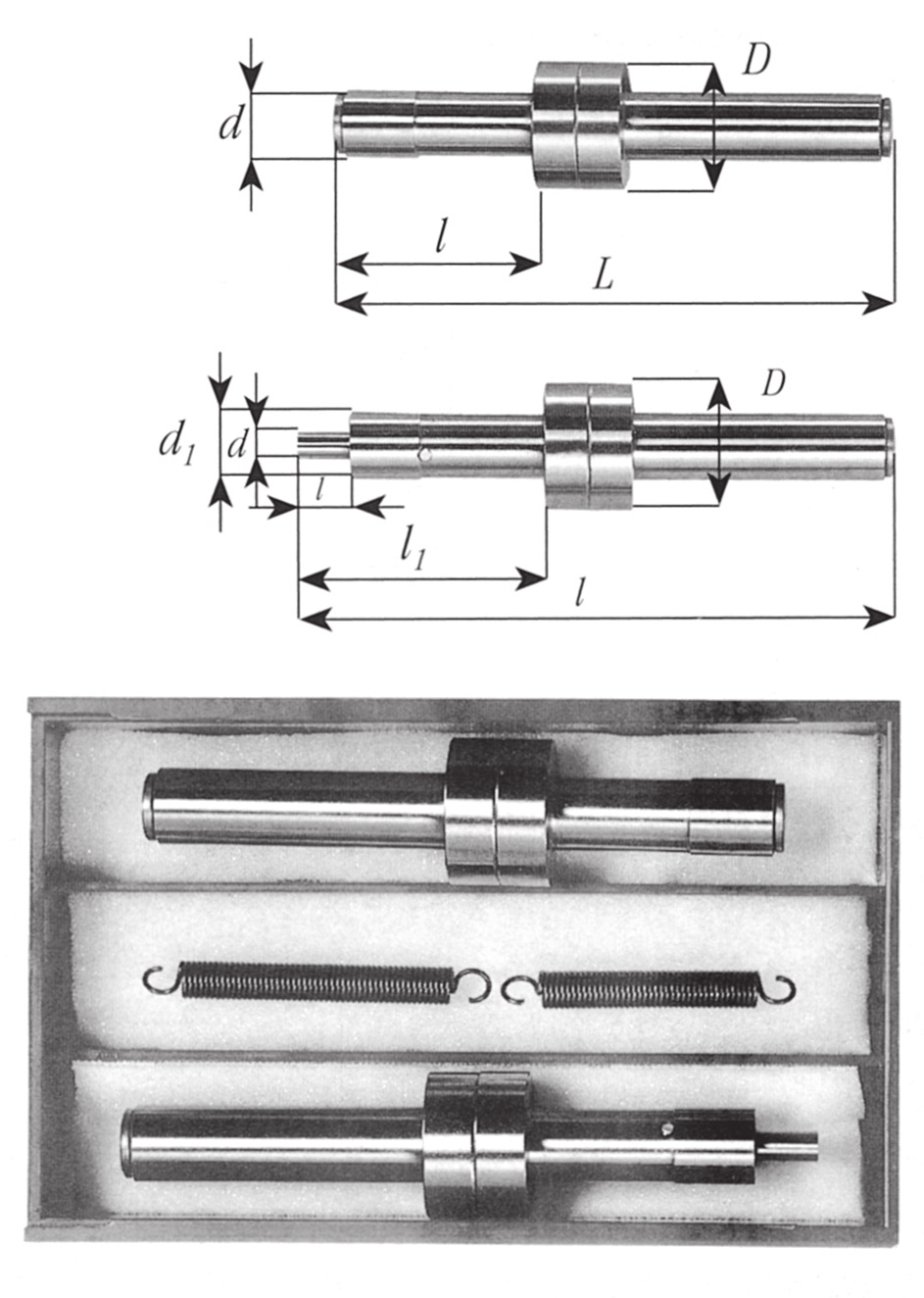 Ustawiaki frezarskie Miling setters TYP/TYPE UST 1910 okłaność 0,005 mm Opakowanie plastikowe ccuracy 0,005 mm Plastic box Opis 1 l l1 L kg o/coe Ustawiak srenicy 10mm Setter of ia.