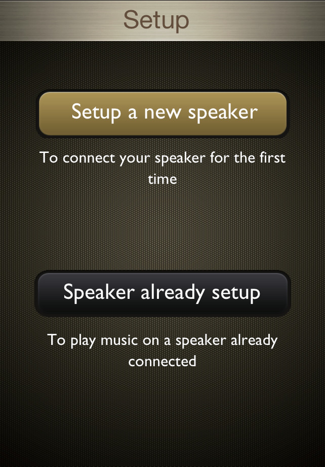 2 Dotknij opcji Setup a new speaker (Konfiguracja nowego głośnika),