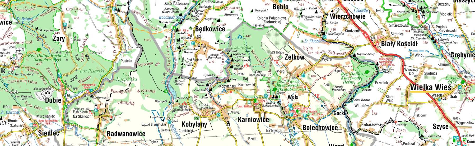 Mapa gminy Zabierzów Oprac. Firma Compass Jedną z miejscowości jest sołectwo Kleszczów, połoŝone w odległości ok.