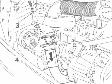 Zablokować koło zamachowe silnika w położeniu regula cyjnym przy pomocy kolka stalowego o średnicy 6 mm. W tym celu obracać wał korbowy, aż możliwe będzie wło żenie kołka ustalającego.