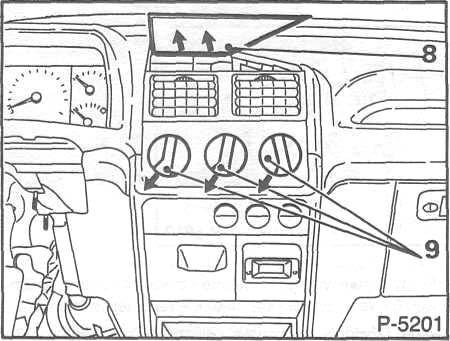 Wskaźniki i osprzęt dodatkowy W samochodzie PEUGEOT 205 wskaźniki i przyrządy zgromadzone są na tablicy rozdzielczej.
