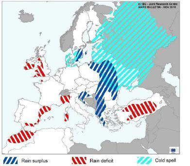 3 listopada, soję w tym kraju wysiano na jedynie 57% planowanego areału, o 11% mniejszej powierzchni niż w tym samym okresie przed rokiem.