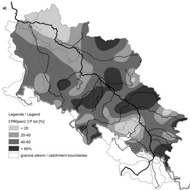 W. Szalińska, I. Otop: Ocena struktury czasowo-przestrzennej opadów 279 Frakcja opadów silnych.