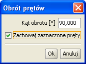 układu względem wskazanego punktu (środka obrotu). Obie funkcje dostępne są po zaznaczeniu elementów układu z menu podręcznego, uruchamianego prawym klawiszem myszki. Rys. 3.