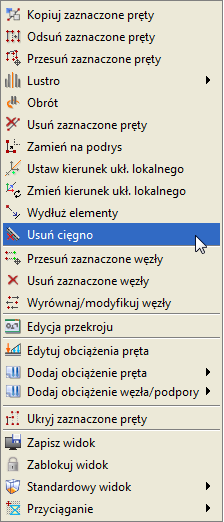 podręcznego prawego klawisza myszki wybrać opcję Utwórz cięgno. Rys. 8.