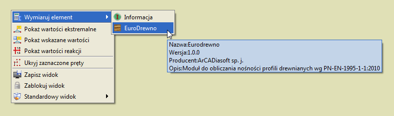 z drewna litego i klejonego wg PN-EN 1995-1-1 z 2010 r. w dwukierunkowym stanie naprężenia z uwzględnieniem momentu skręcającego.