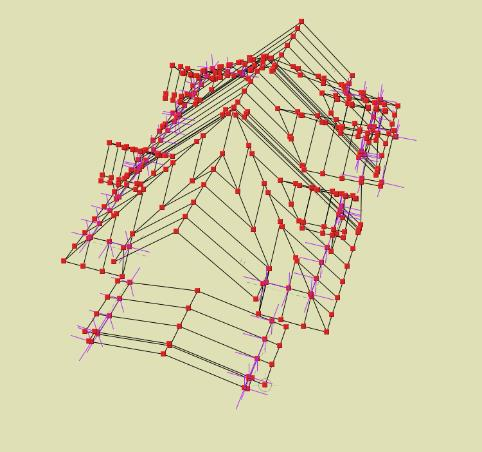 Instalowanie i uruchamianie programu Rys. 2.19 Przykłady projektów dachów z systemu ArCADia z automatycznie wygenerowanym układem konstrukcji połaci w modelu siatkowym i widoku 3D 2.12.