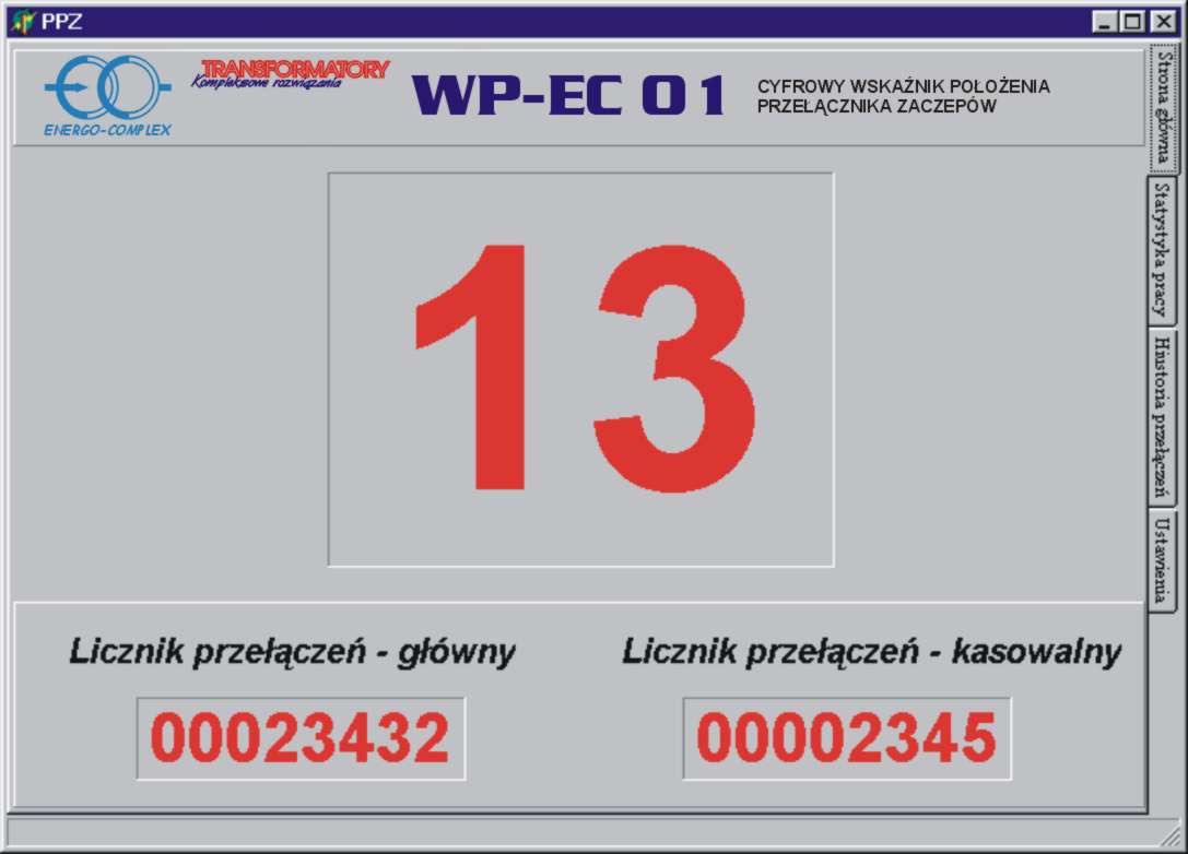 poziomu programu możemy uzyskać wszelkie dane zbierane przez wskaźniki oraz dokonywać zmian w ustawieniach wskaźnika tak