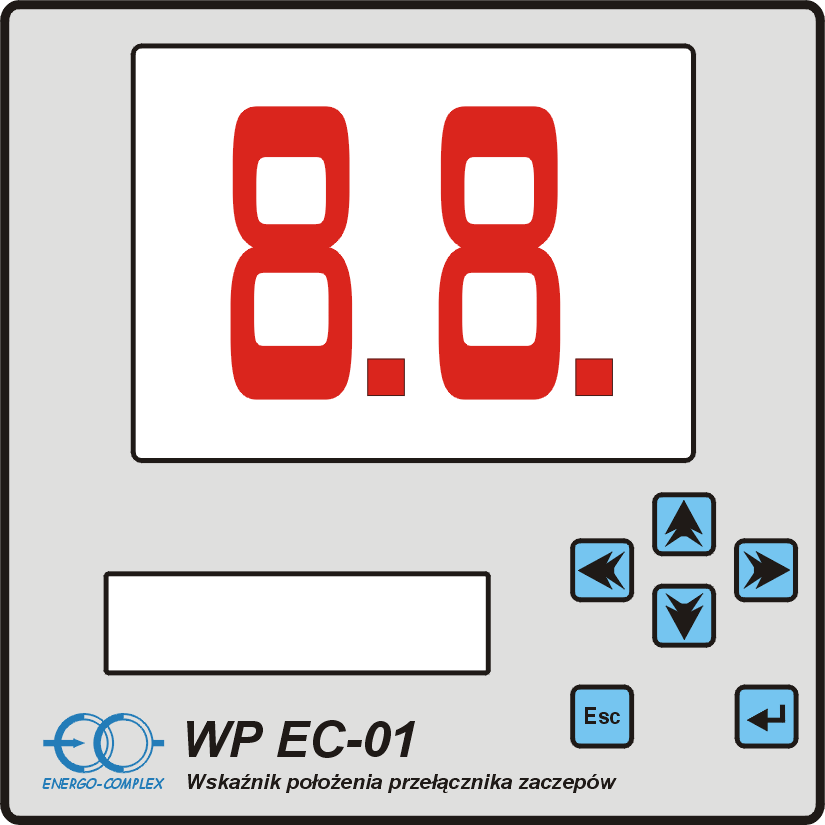 6. FUNKCJE I OBSŁUGA WP-EC 01-4a 1 2 1 - Wyświetlacz LED Wskazanie położenia przełącznika 2 - Sygnalizacja przkrocznia limitu przłączeń. 3 - Klawiatura sterująca.