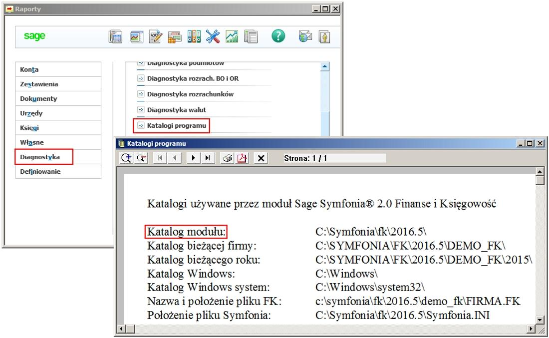 8 Jak okre li po enie katalogu, w którym zosta zainstalowany program Sage Symfonia Finanse i Ksi gowo? Nale y: 1.