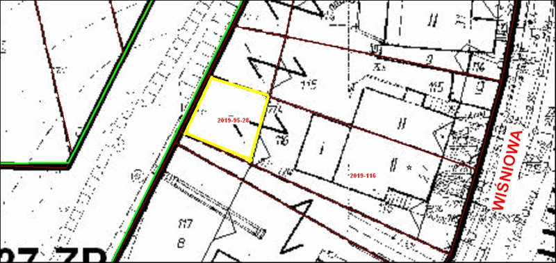 Rejon ulicy Wiśniowej dz.