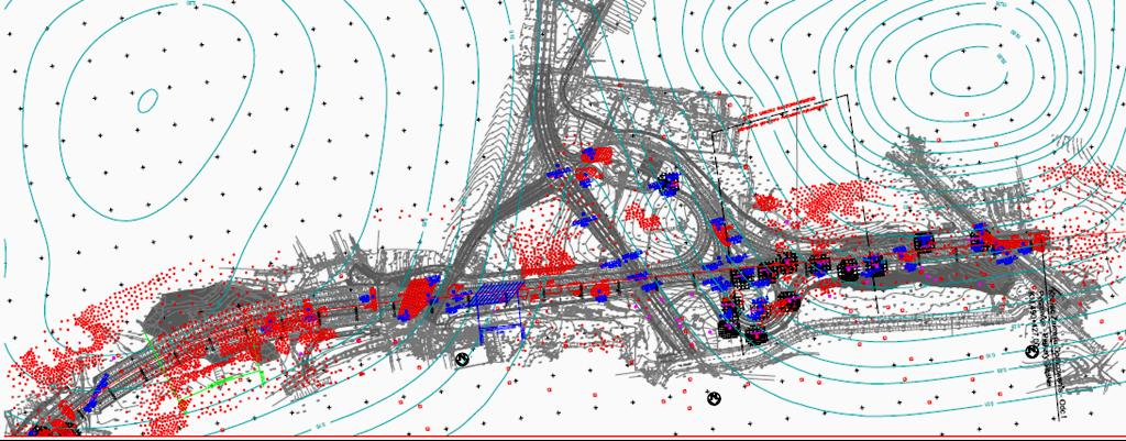 Autostrada A1 Węzeł Piekary w rejonie uskoku radzionkowskiego (Lokalizacja anomalii pochodzenia geologicznego i górniczego : szyby i szybiki