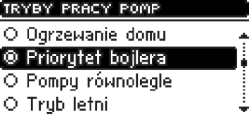 ), aż do osiągnięcia ustawionej temperatury zadanej, po jej osiągnięciu pompa zostaje wyłączona i aktywuje się pompa obiegowa C.O. Praca pompy C.O. trwa cały czas do momentu gdy temp.