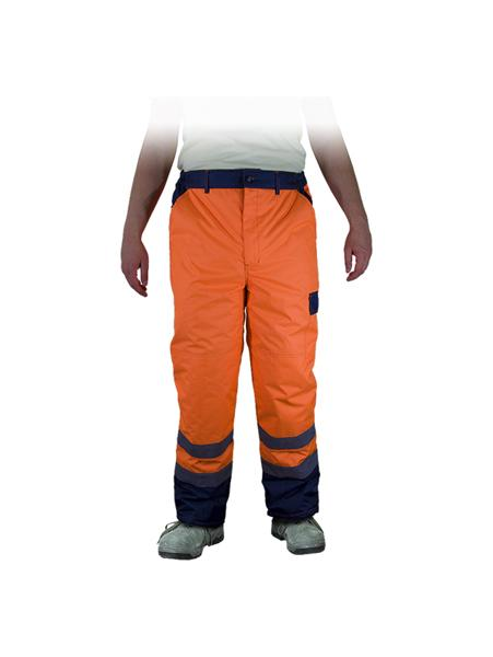Spodnie do pasa VIBETRO, ocieplane wykonane z fluorescencyjnej tkaniny.