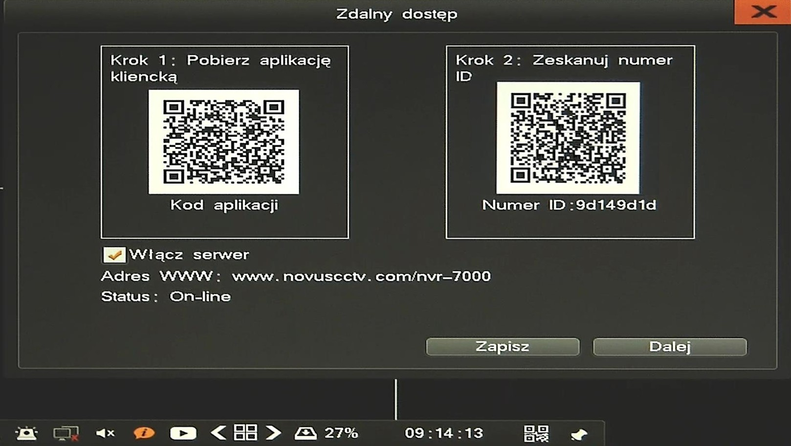 Oprogramowanie klienckie na urządzenia mobilne dla rejestratorów NVR-7000 - instrukcja obsługi wer.1.