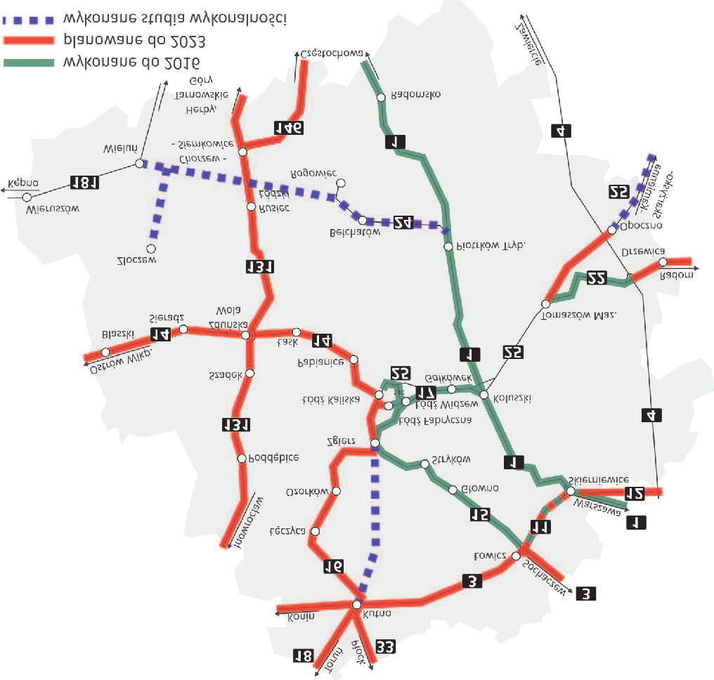 52 J. Raczy ski, A. Pomyka a 3. Pierwsze plany restrukturyzacji węzła kolejowego z lat 2007 2008 W latach 2007 2008 opracowano koncepcję zasadniczej restrukturyzacji ŁWK [12].