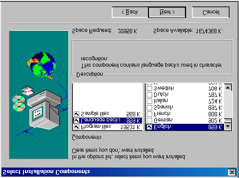 Kliknij 'Language packs', aby wybrać języki, których chcesz używać (Rysunek 9).