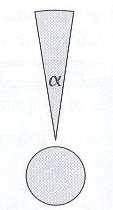 Jedna jest wycinkiem koła o promieniu 8 cm, a druga kołem o promieniu 2cm (kropka).