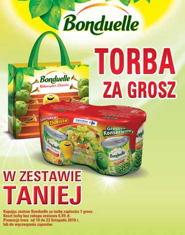 Kukurydza + groszek konserwowy BONDUELLE 550 g 2-pak koszt 1 kg - 8,44 zł Papryka