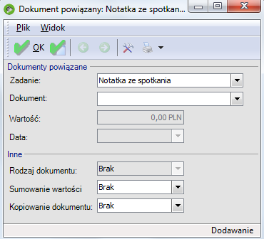 Zadania i zdarzenia powiązane należy wykorzystywać wówczas, gdy chcemy połączyć wiele załatwianych spraw w jeden wątek, a nie ma uzasadnienia do tworzenia na to oddzielnego projektu (np.