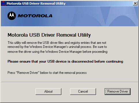 sterownika USB z systemu Windows XP na stronie 41 Aby uruchomić narzędzie usuwania sterownika USB modemu Motorola: 1 Włóż CD-ROM Modem kablowy SBV5121 VoIP do napędu CD-ROM.