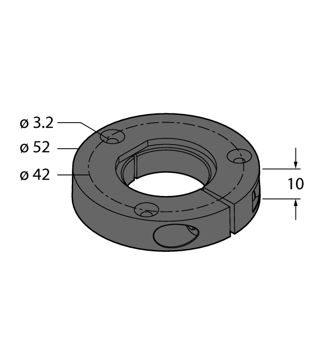 Akcesoria montażowe PE1-EQR24 1590966 Element pozycjonujący z ringiem zaciskowym ze stali nierdzewnej bez pierścienia adaptera M5-QR24 1590965