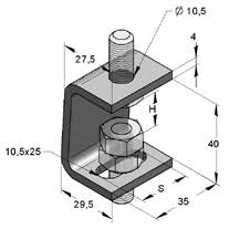 ] Pałąk typ L M8 i M10 20/16 15-17 2,0 0,089 1 0781002 0781001 Podwieszenie do blach trapezowych Zakres stosowania: Do mocowania rurociągów, kanałów Materiał: stal nierdzewna i szyn profilowych