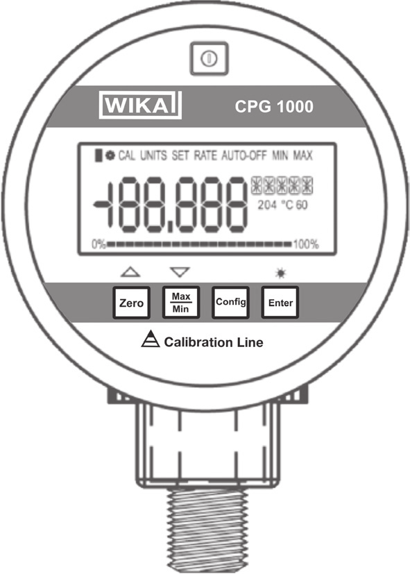 Dane techniczne Model CPG1000 Zakres pomiarowy mbar 0 70 1) Przeciążenie mbar 350 Ciśnienie rozrywające mbar 3500 Rozdzielczość mbar 0,001 Zakres pomiarowy bar 0 1 0... 2-1... +1 1) -1... +2 1) 0.