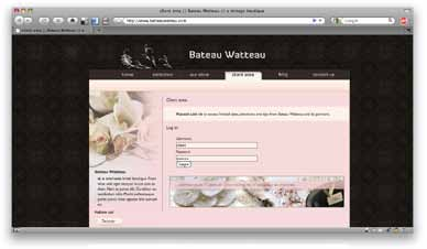 An online clothing boutique, Bateau Watteau, needed a web