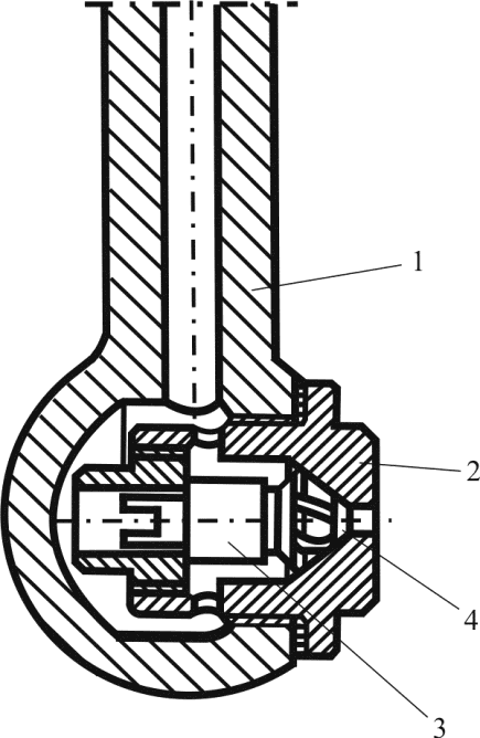 Wirowy rozpylacz kątowy ze stycznym otworem (rys. 2.5) charakteryzuje się bardzo prostą budową, posiada tylko korpus i końcówkę rozpylacza.