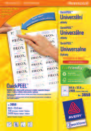 12 Etykiety uniwersalne Trwałe etykiety uniwersalne Avery Zweckform etykiety samoprzylepne do wszechstronnych zastosowań idealne do adresowania kopert i przesyłek pocztowych, oznaczania dokumentów,