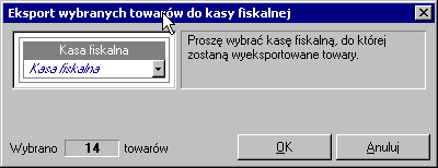 5 4 Podręcznik użytkownika Faktura ści nazwy towaru w kasie. Długości pola kod towaru poszczególnych kasach wynosi: ELZAB - 18 znaków, OPTIMUS-IC - 18 znaków, POSNET - 16 znaków. Kod paskowy Rys.