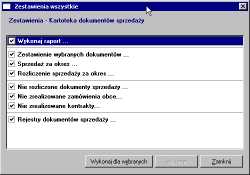 Podstawowe zasady obsługi programu 2 9 Jeśli określone zostało kryterium grupowania danych, zaznaczenie pola wyboru Tylko podsumowania powoduje wybór prezentacji danych w układzie podsumowania,