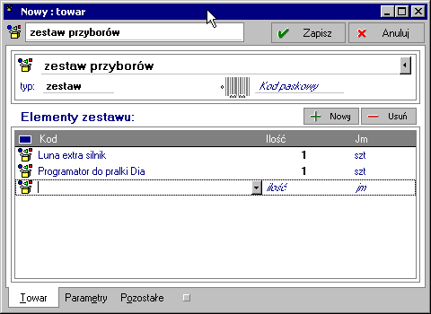 Podstawowe pojęcia i dane 3 31 UWAGA Zakładka Pozostałe pojawia się tylko wtedy, kiedy istnieje co najmniej jedno aktywne pole dodatkowe.