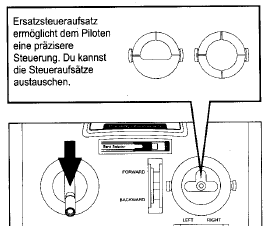 Nakładki na stery umożliwiają pilotowi bardziej precyzyjne sterowanie. Możesz wymieniać stery.