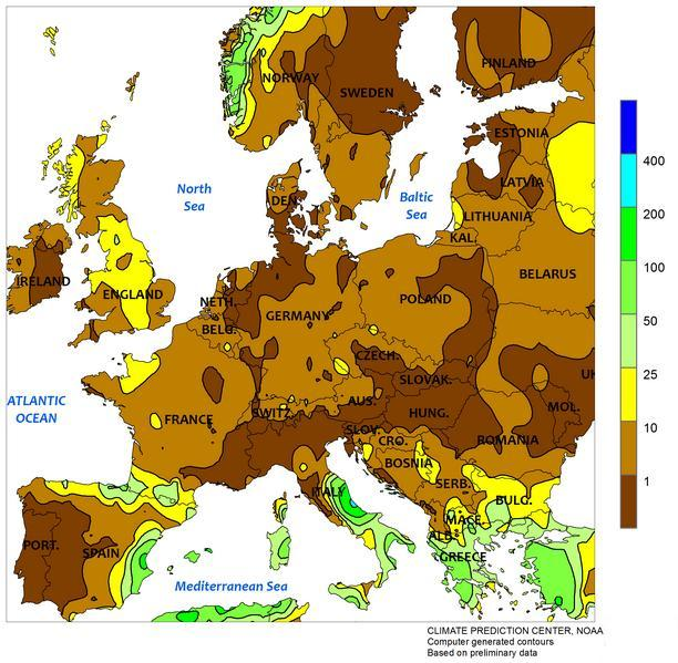 Strona 5 z 8 Odchylenie temperatury od normy w Polsce i innych krajach