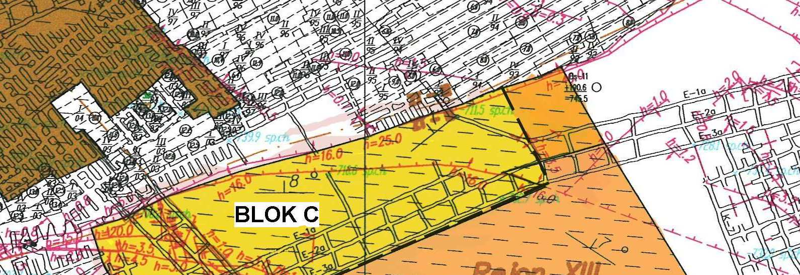 66 Piotr Mertuszka b) Warunki geologiczno-górnicze i przebieg eksploatacji w oddziale G-7/5 W polu G-7/5 wydzielone zostały trzy bloki eksploatacyjne: A, B oraz C, które zlokalizowane są w rejonie