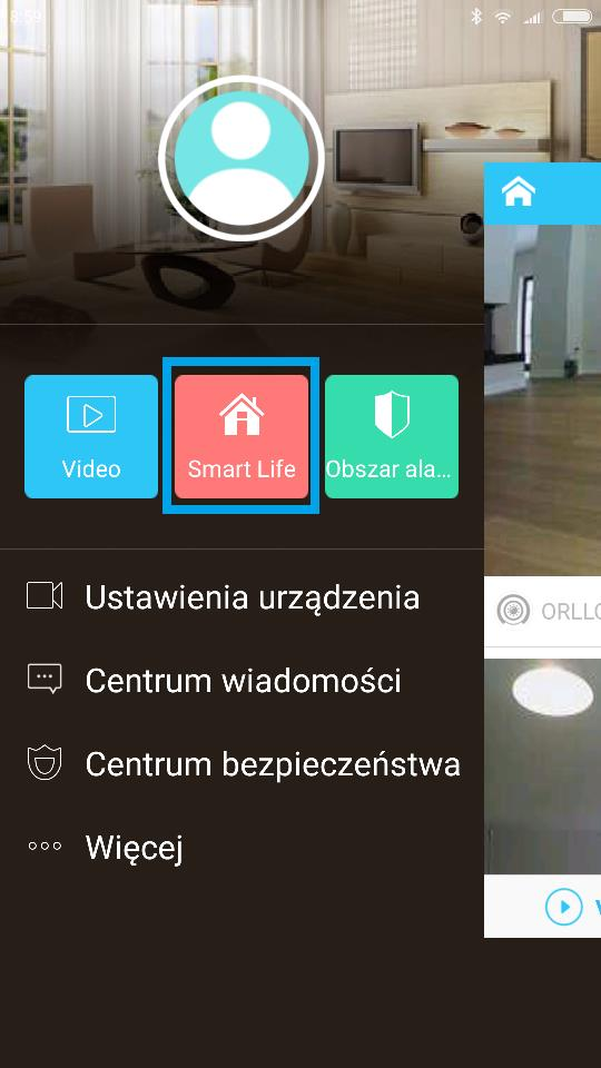 VI. Obsługa gniazdka Wi-Fi W menu głównym aplikacji wybieramy opcje Smart Life