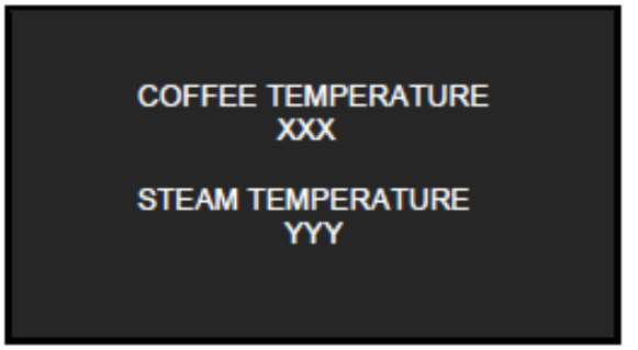 temperaturę bojlerów Gdzie: XXX oznacza temperaturę bojlera kawowego,