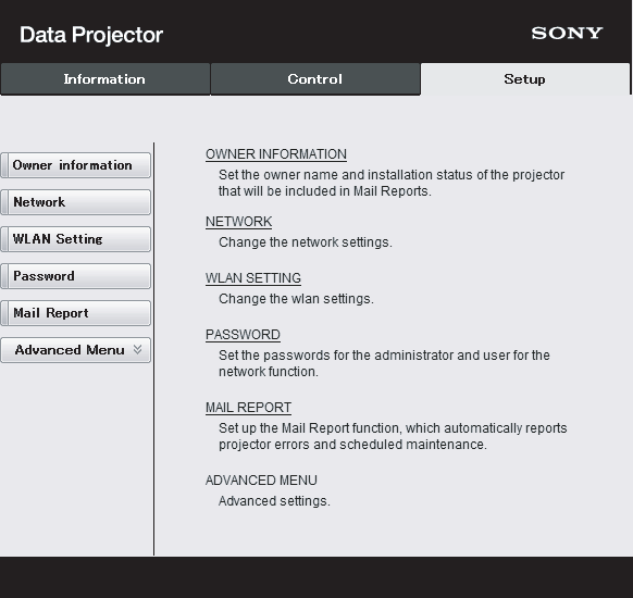 C:\DTP_Sony\P_2016_59 Sony 5L\DTP\PL\OI\06C05.fm 01COV.book Page 45 Thursday, January 21, 2016 1:42 PM -Primary DNS: Wprowadź adres podstawowego serwera DNS projektora.