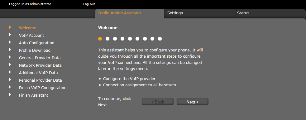 pl / pl / A31008-M2218-S201-1-V919 / web_configurator.fm / 03.08.2011 Konfigurator internetowy konfigurowanie telefonu za pomocą komputera Uruchamianie kreatora konfiguracji Funkcja dostępna tylko w trybie administratora.