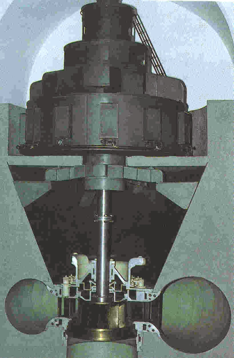 4.. Urządzenia hydrokinetyczne 4... Pompy i turbiny wodne Udoskonalona przez brytyjskiego inżyniera Jamesa Francisa turbina do napędu siłowni hydraulicznych 849 r.