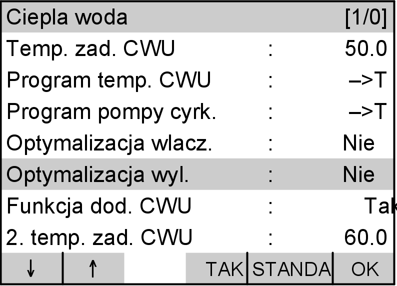 Optymalizacja wyłączania ogrzewania podgrzewacza Dalsze nastawy Funkcja jest dostępna, jeżeli ustawione są czasy łączeniowe dla pojemnościowego podgrzewacza ciepłej wody użytkowej (patrz strona 26).